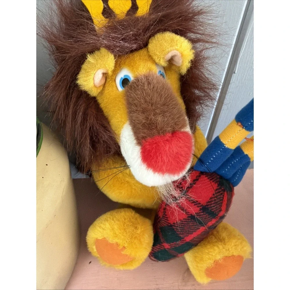 Vintage M/S Scotia Prince Cruise Ferry Lion Mascot Stuffed Bagpipes Souvenir